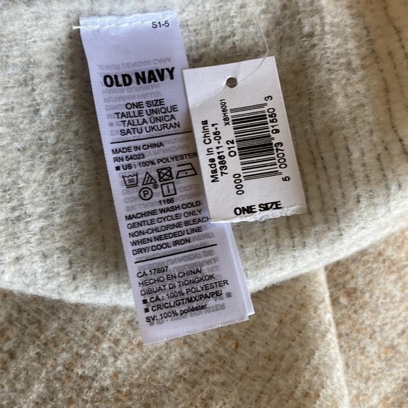 NWT Old Navy Checker Print One Size Cream & Brown Scarf - Picture 2 of 6